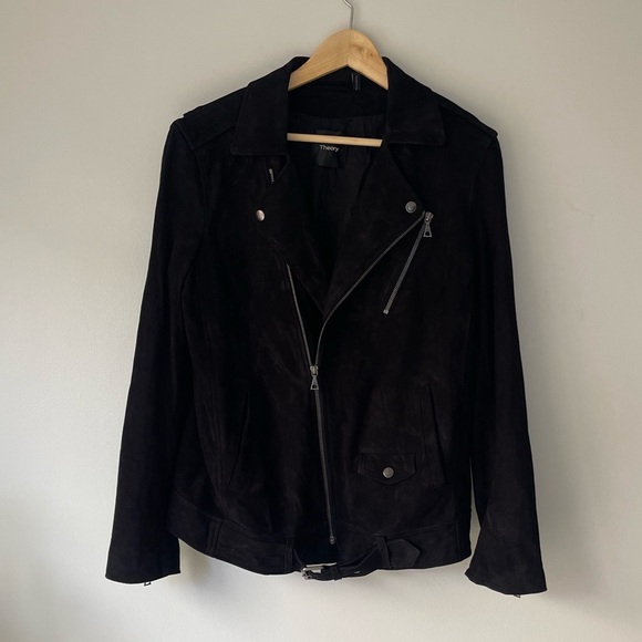 Theory Tralsmin Lamb Suede Jacket - Picture 4 of 12